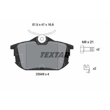 Satz Bremsbeläge Bremsklötze hinten für Smart Forfour 454 | 24200254