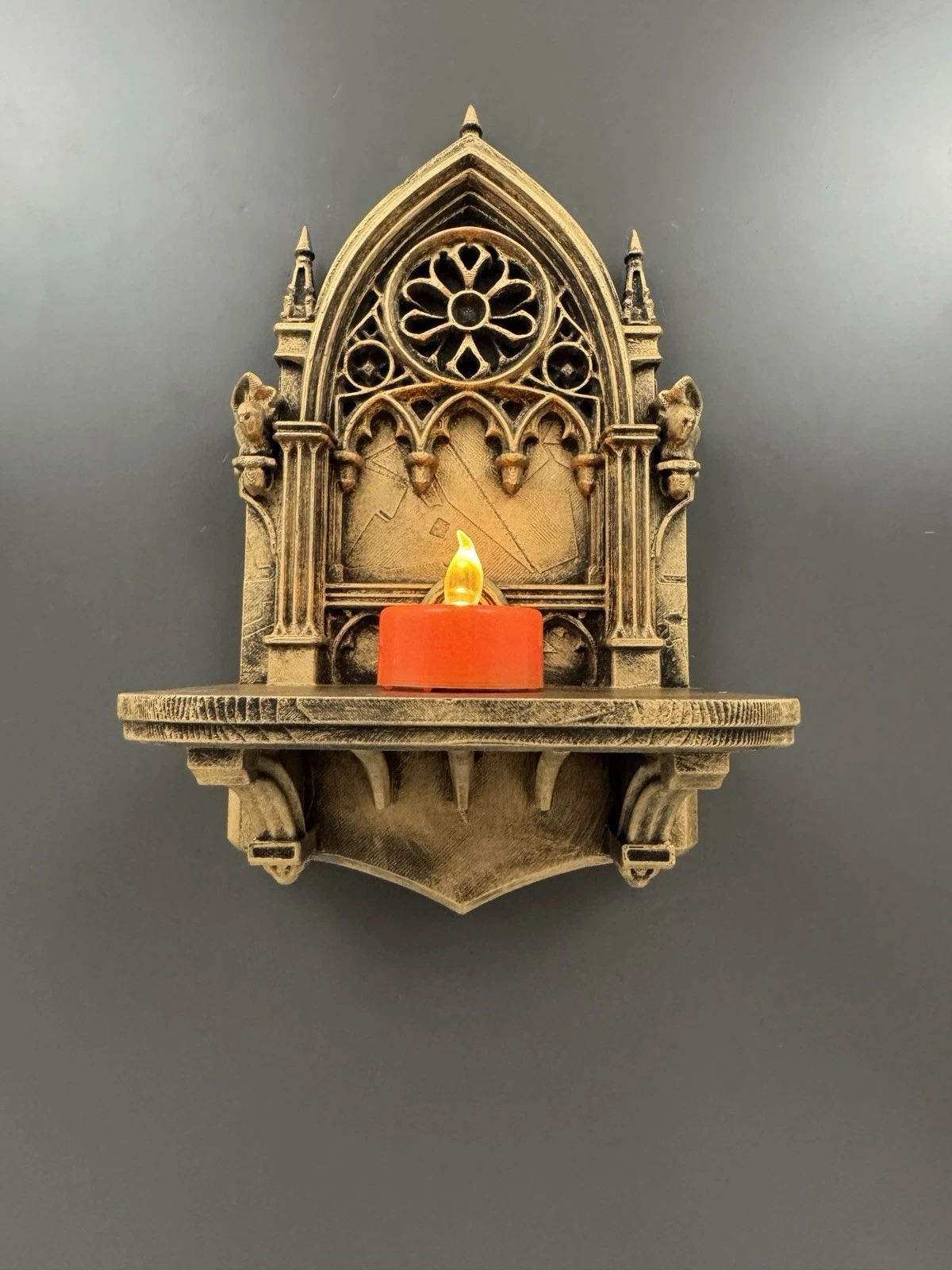 Gothic Cathedral Wall Shelf Candle Medieval Window Altar Shelf Dark Home Decor
Opens in a new window