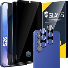 For Samsung S26 Ultra S25 S24 FE S23 Privacy Screen Protector Case Friendly 9H