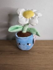Hug and Love 10" Peace Daisy Potted Plant Plush White Flower NWT Baby Toy Lovey