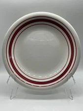 Primula Decorata A Mano Red Striped Dinner Plate(s) Italy Vintage 9.5 Inch
