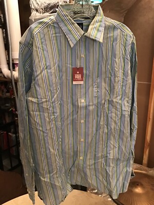 GAP Mens Size M 15-15.5 Dress Shirt Blue, Green, White Classic Fit NWT
