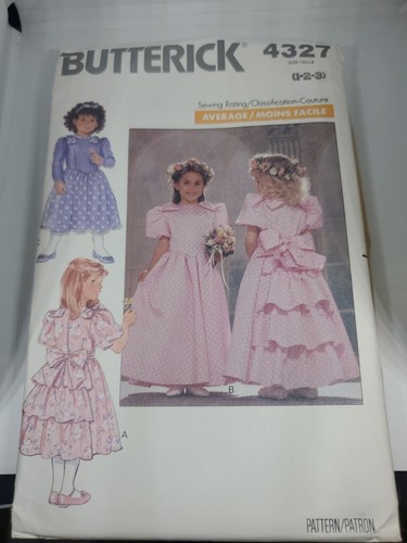 Butterick Pattern 4327- dresses Girls size 1 Flower Girl - 第 1/7 張圖片