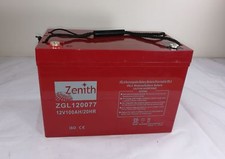 ZGL120077 BATTERIA ZENITH AGM 100 Ah SERVIZI CAMPER BARCHE BARCA 12 V  ZGL120077