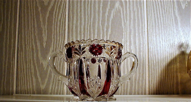 EAPG ***  RUBY STAINED = SPOONER == MADEIRA == PRISTINE..