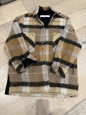 Iro Paris Plaid Wool Blend Oversized Shirt Jacket Sz 32