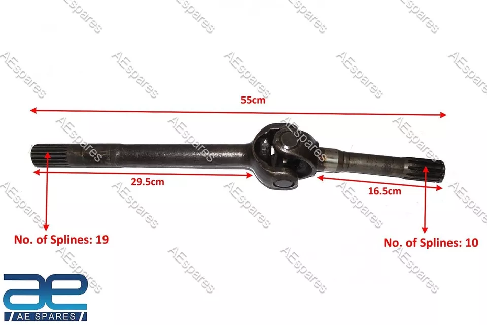 Front Axle Shaft Passenger Side Rear LH RH Fits 41-71 CJ MB GPW - Image 2 of 4