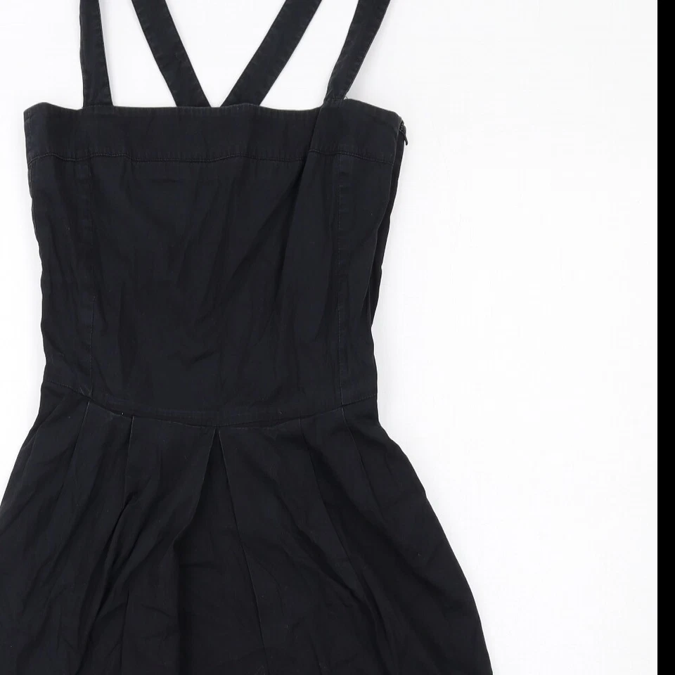 Full Circle Womens Black Cotton Blend Tank Dress Size 8 Zip - Image 3 of 4