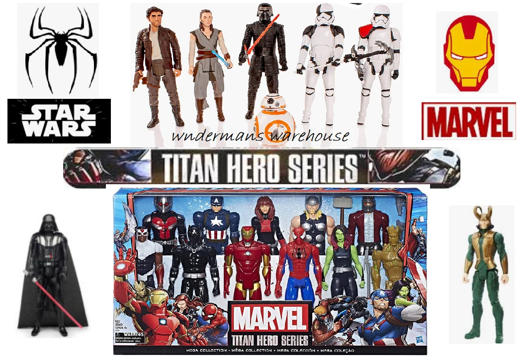 Marvel Titan Hero Series Action Figure Multipack, 6 Action Figures, 12-Inch  Toys, Inspired Comics, for Kids Ages 4 and Up