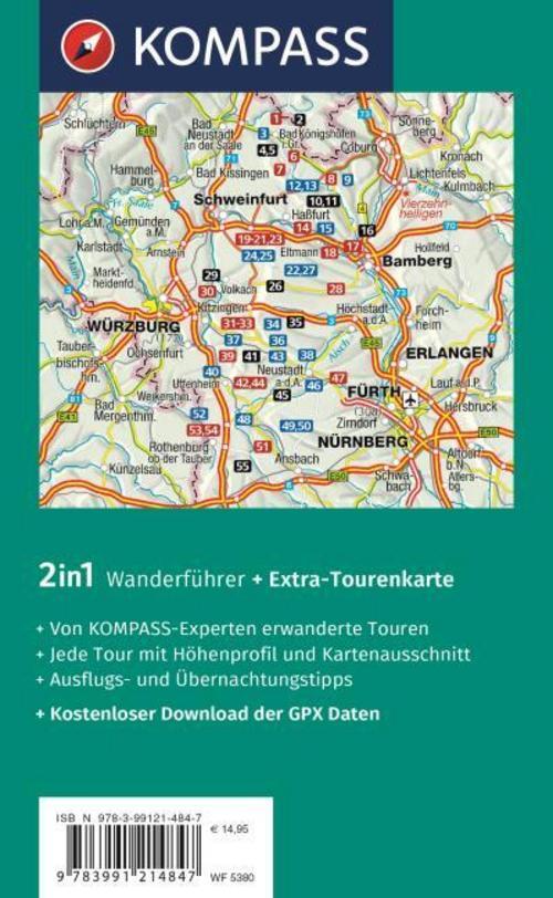 Thumbnail - Kompass Wanderführer Steigerwald Mit Haßbergen Und Frankenhö ...