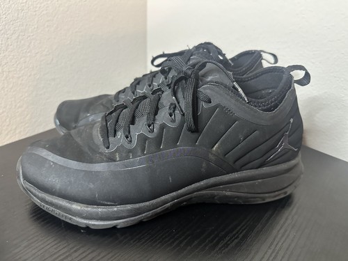 Nike Air Jordan Trainer Prime XII Triple Black Mens Sz 9 Athletic Shoes Sneakers - Picture 2 of 9