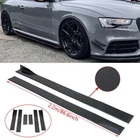 86.6" Carbon Fiber Side Skirts Extension Rocker Panel For Audi A3 A4 A5 A6 A7 A8