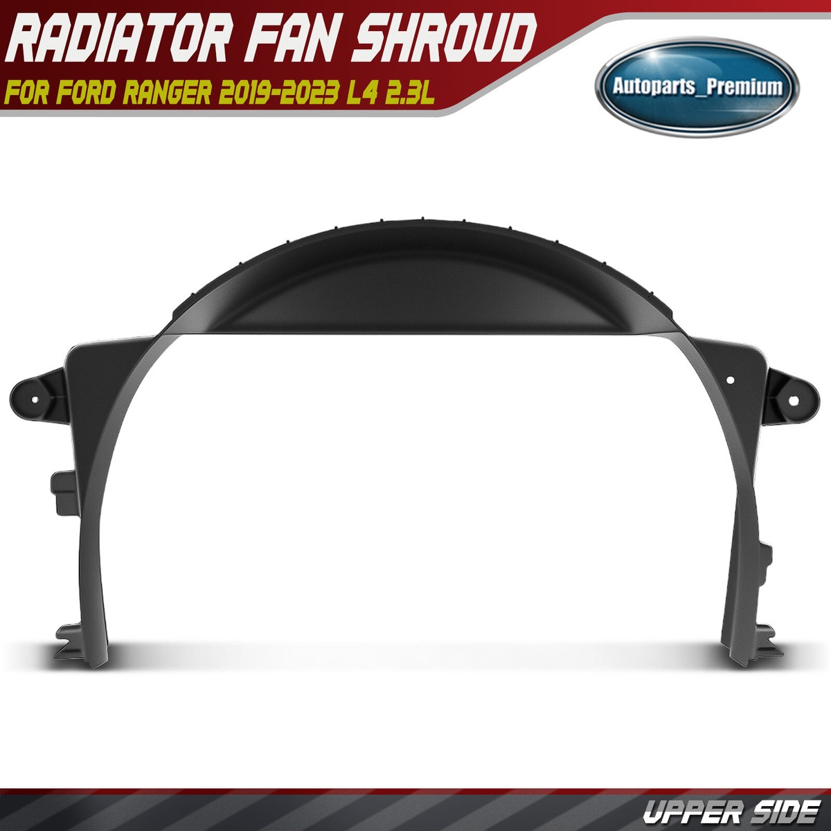 4.25 in Textured Black Steel PNC Side Step Bars for Ford Ranger 2019-2023 2.3L