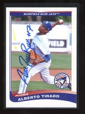 2013 Bluefield Blue Jays ALBERTO TIRADO Signed Card autograph auto RC PHILLIES