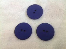 10  PC. PKG. NEW 1 1/8 INCH DULL FINISH ROYAL BLUE BUTTONS