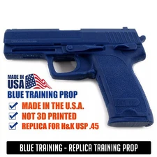 Blue Training Prop for H&K USP .45 - Solid Resin - Not a Gun