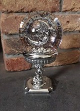 Tk Maxx Homesense halloween silver moon skull snow globe black glitter celestial