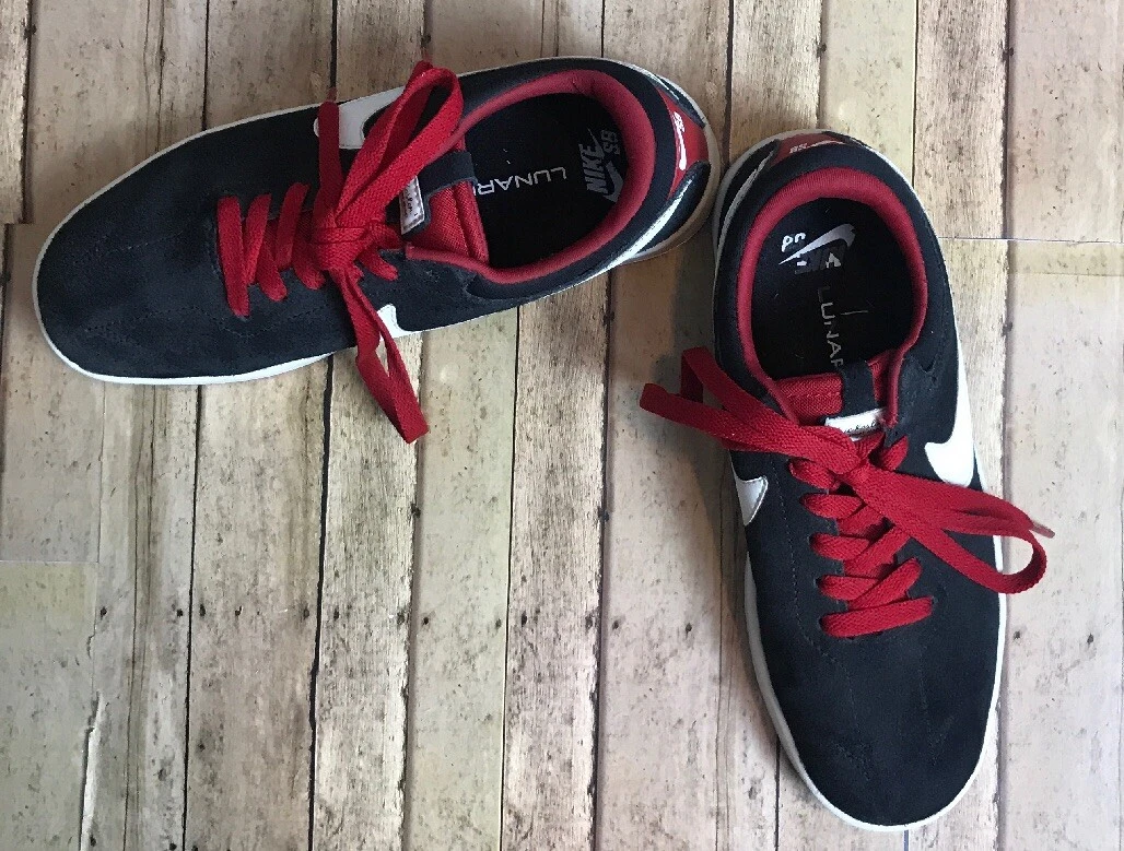 Nike SB Eric Koston 1 Signature Model White Red Black Leather Skate shoe 6Y