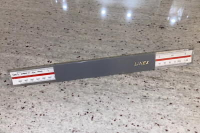 Linex Dreieckslineal Maßstab 1:1 1:20-125 30cm weiß 311 LXH mit Koffer.