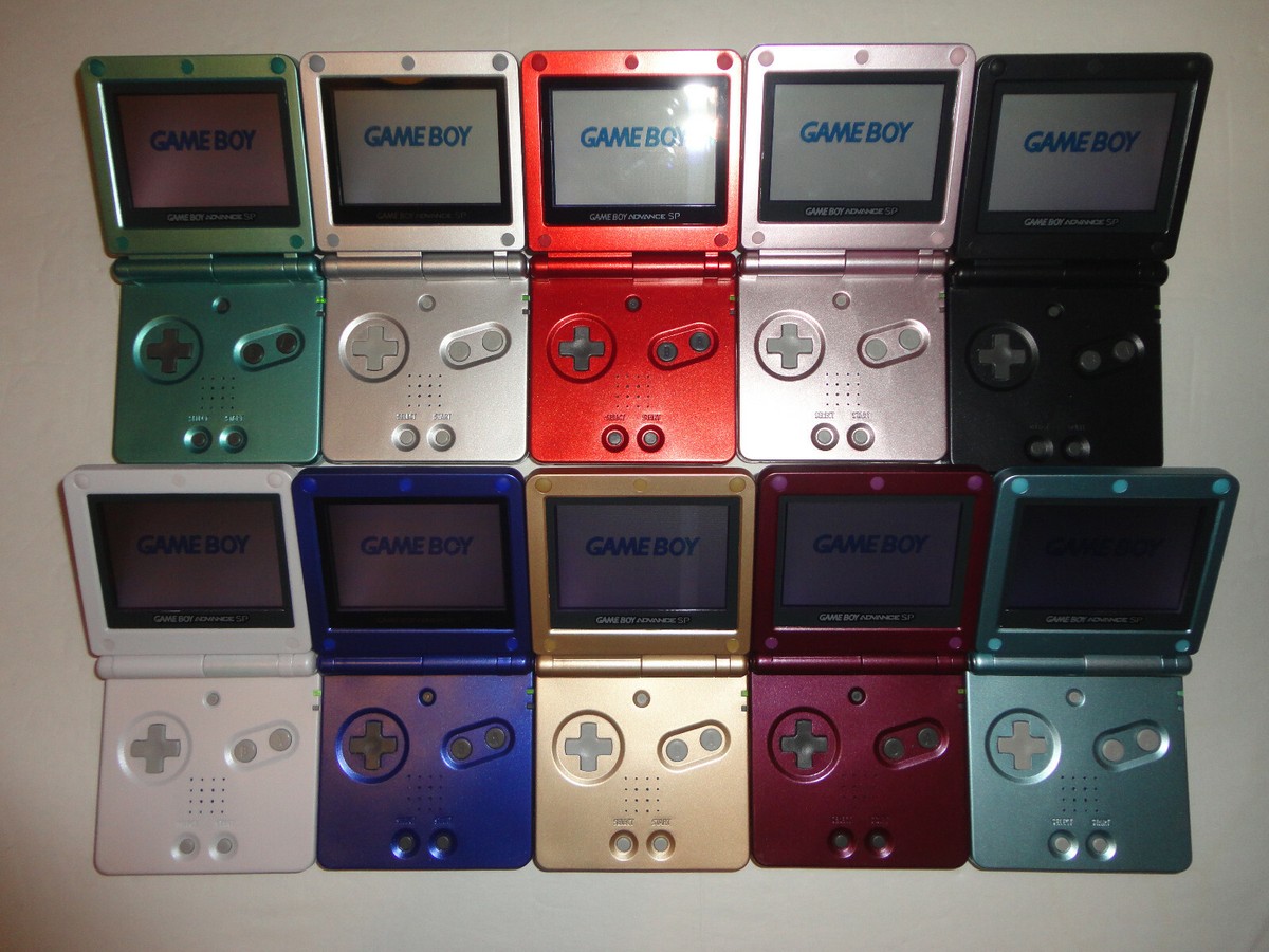 1 Nintendo Game Boy Advance SP Launch Edition Pearl Blue Handheld