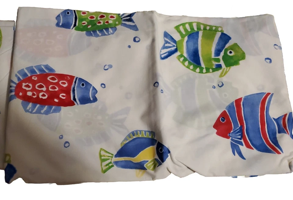 Nuevo Pottery Barn Niños Bermudas SÁBANA DE CUNA DE PESCADO Azul Colorido Niños Niños Pequeños Cama Foto 3 de 3