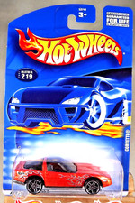 2001 Hot Wheels Collector 219 CORVETTE Orange w/Chrome Pr5 Spoke Wheels Variant