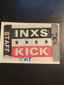 INXS USED BACKSTAGE PASS FROM 1988 KICK TOUR