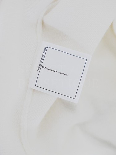 CHANEL 19C RED CC LOGO IVORY CASHMERE SWEATER FR34 - Picture 13 of 13