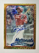 2024 Topps Series 2 LANE THOMAS 1989 Chrome Auto Silver Mojo Gold /50 Nationals