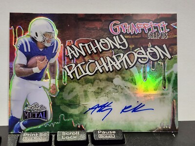 ANTHONY RICHARDSON AUTO /10 2024 LEAF METAL GRAFFITI GRAPHS REFRACTOR HOLO SSP