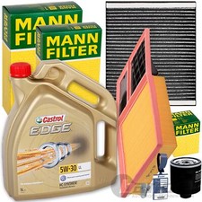 MANN FILTERSET+CASTROL 5W30 für 1.4 VW POLO 6R 9N SKODA ROOMSTER FABIA 1 2