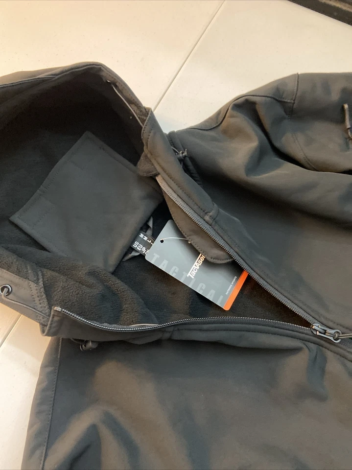 Chaqueta militar Tacvasen Special Ops Tatical Soft Shell mediana negra para hombre Foto 2 de 4
