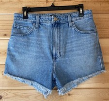 Lee Women s Size 30 Vintage Modern High Rise Cut Off Denim Shorts Pockets Blue