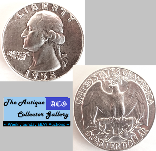 1958 US Philadelphia Mint Silver Washington Quarter🪙Ike's Cold War Era🪙Unc