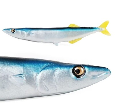 #ad Pacific Saury Fish Animal Toy PVC Action Figure Doll Kids Model Toys Party Gifts $10.19