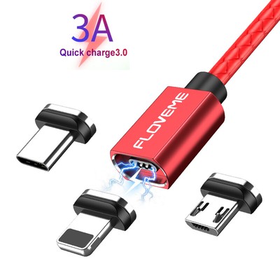 FLOVEME Magnetic USB Cable Fast Charging Type C Cable Magnet Charger Data Charge