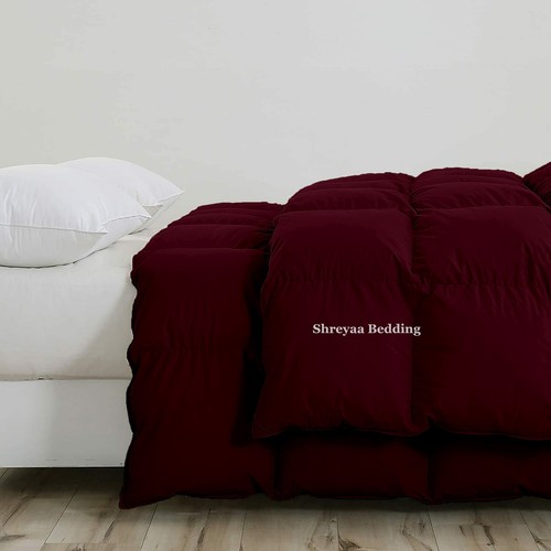Fancy Premium Soft Solid Wine Comforter Goose Down Alternative Twin XL Size - Picture 6 of 13