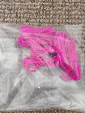 Dress making bag of Hot pink suede trimming 