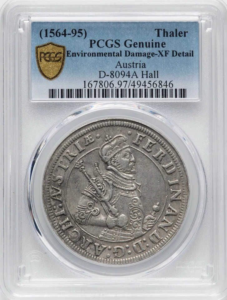 Austria (1564-95) - Taler - Hall Mint - PCGS XF Detalles - Fuerte golpe y detalle Foto 3 de 4