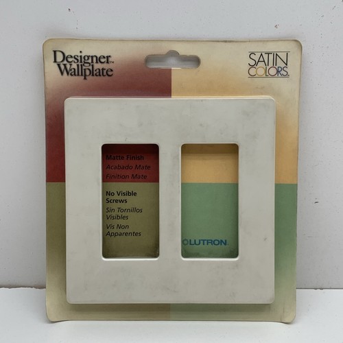 Lutron SC-2-BI Claro Screwless Decorator/Rocker Wallplate 2-Gang BISCUIT Color - 第 1/7 張圖片