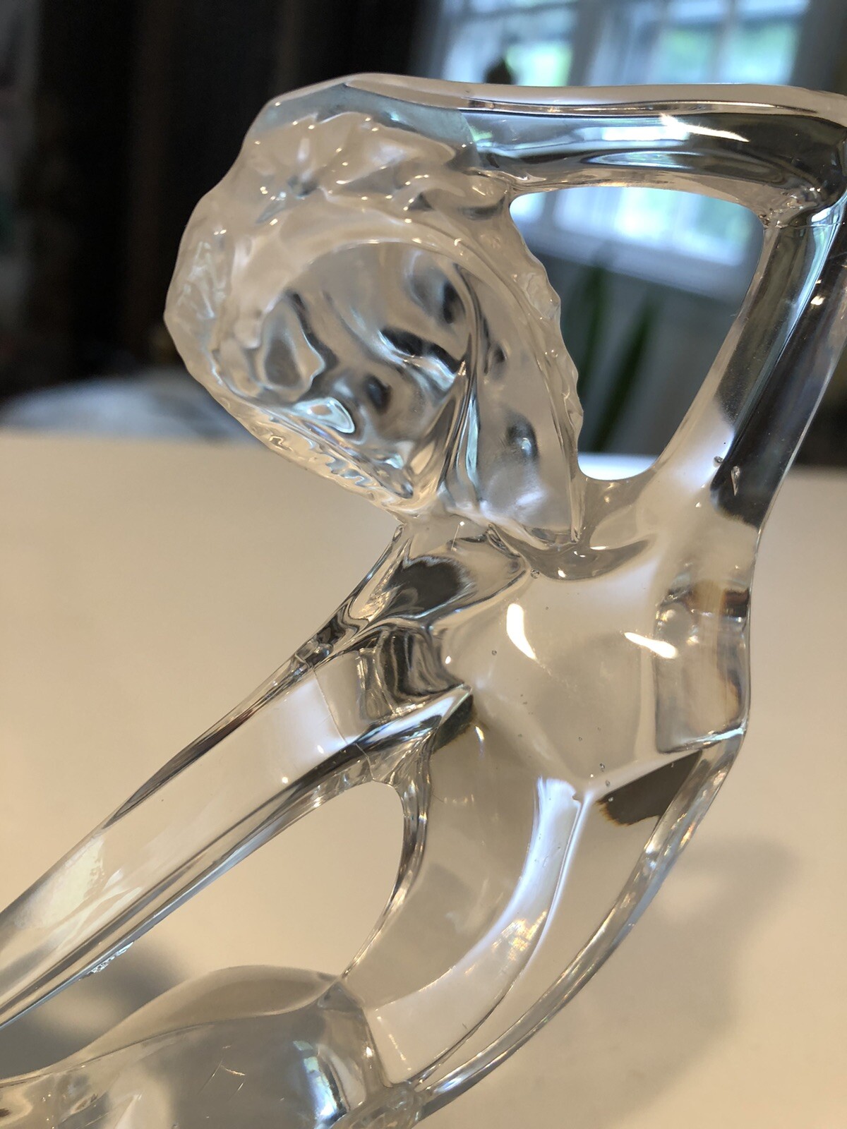 Kristalcolor Italy Glass Figurine/Paperweight Female Nude Signed: Sussmuth