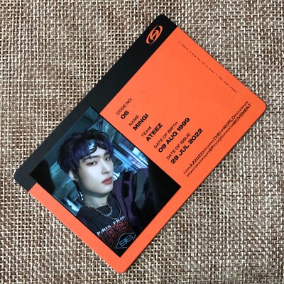 ATEEZ MINGI [THE WORLD EP.1 : MOVEMENT] Official ID Card Photocard