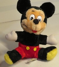 Vintage MICKEY MOUSE Plush Disneyland Walt Disney World Toy 6" Seated Stuffed