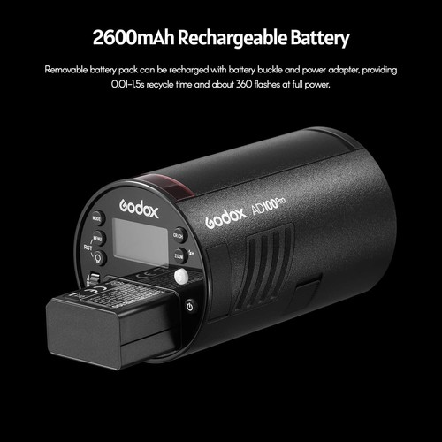 Godox AD100Pro AD100 PRO TTL HSS 100W Flash Speedlite 2.4G Wireless Pocket Flash - Picture 7 of 9