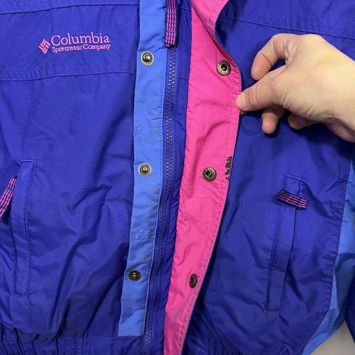 Vintage 90s Columbia Bugaboo Puffer Windbreaker Jacket Girls