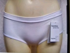 Ladies 3 Pack White Seamless Hipster Briefs/panties/knickers Size M/L