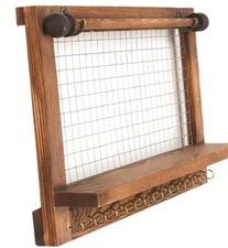 Jewelry Organizer Hanger Wooden Rack Holder for Earrings, Necklaces, Bracelet