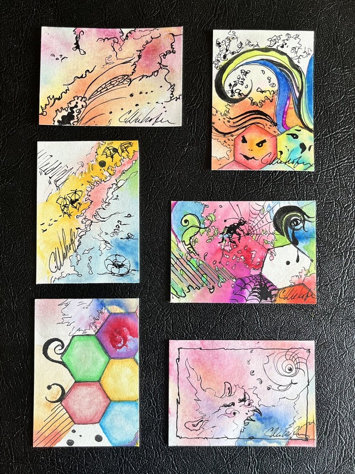 Ink & Watercolor ACEO, OOAK Artist Trading Card, The  If Life