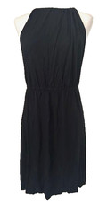 Old Navy Womens Dress High Neck Elastic Waist Mini Casual Sundress Black Medium