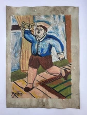 Fernando Botero COA Art Painting Original Drawing Vintage Paper Signed